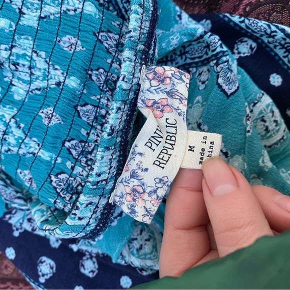 Pink Republic womans vintage maxi long blue dress Size M - Picture 4 of 6